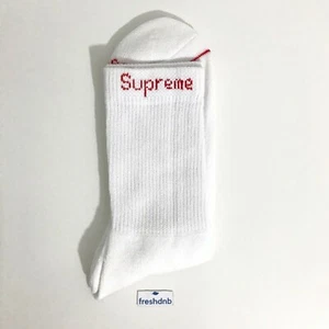 Supreme Hanes Crew Socks White (Single Pair) - Size 39-46 EU - Trusted Seller! - Imagen 1 de 4