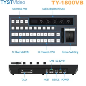 TYST TY-1800VB VMix Video Switcher Panel Compatible with Blackmagic Design BMD - Picture 1 of 6