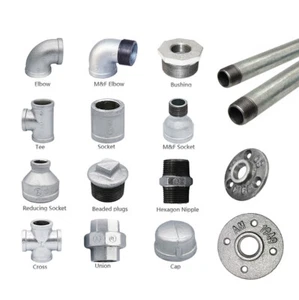 GALVANISED MALLEABLE IRON PIPE FITTINGS BSP WATER STEAM AIR GAS GALV TUBE - Foto 1 di 41