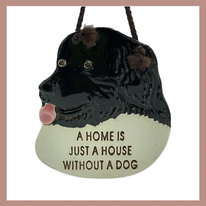 Vintage Smoky Mountain Pottery Lab Dog Ceramic Sign Wall Hanging Studio Art - Picture 1 of 9