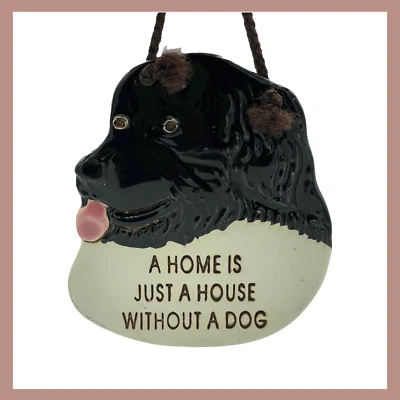 Vintage Smoky Mountain Pottery Lab Dog Ceramic Sign Wall Hanging Studio Art - Image 1 of 4