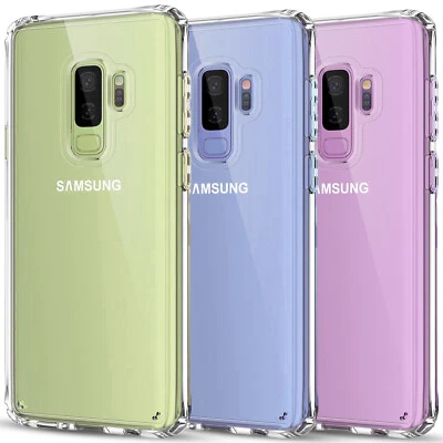 Funda para teléfono Samsung Galaxy S9/S9 Plus/S8 transparente + pantalla de vidrio templado Foto 1 de 4