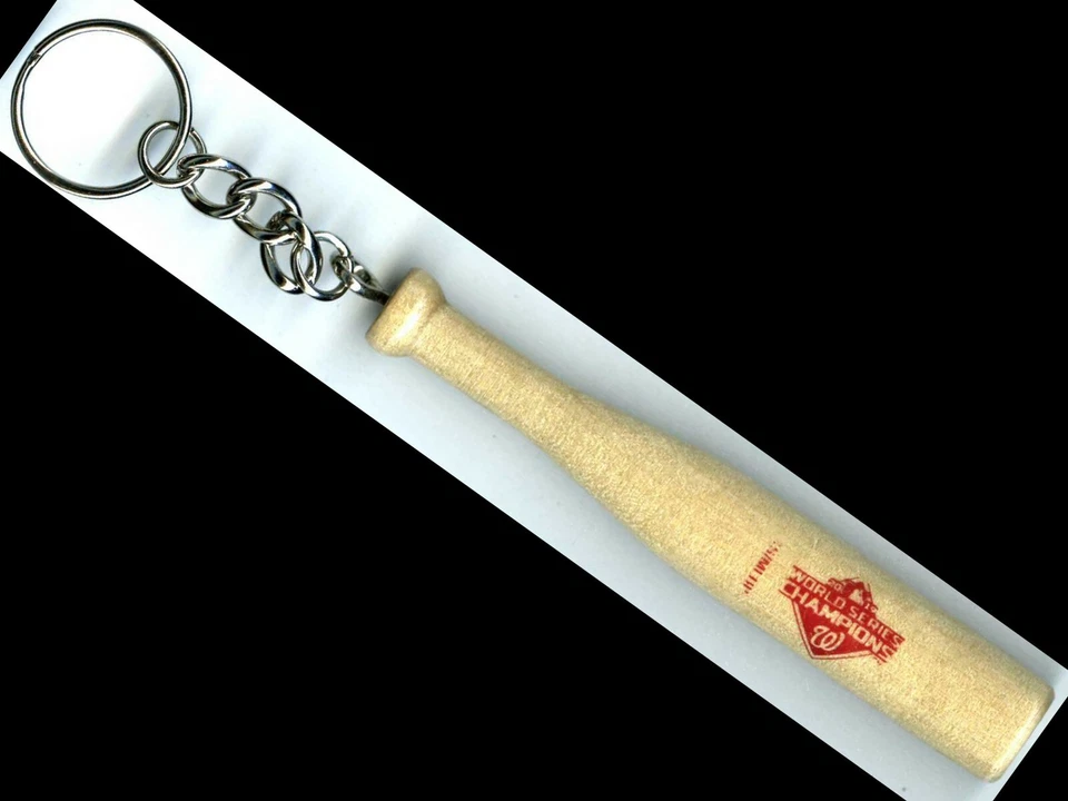 WASHINGTON NATIONALS 2019 WORLD SERIES CHAMPIONS NEW 4"  BASEBALL BAT KEY-CHAIN - Image 1 of 1