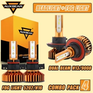 H13+5202 LED Headlight+Fog Light Bulb 6500K for GMC Yukon XL 1500 2500 2007-2013 - Picture 1 of 12