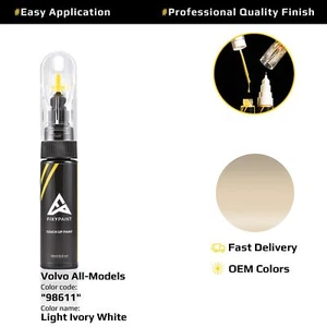 Touch up Paint for Volvo Code: 98611 Light Ivory White OEM Quality - Picture 1 of 10
