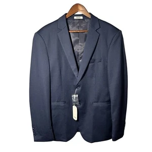 NWT COOFANDY Suit Jacket Blazer Men's Size Medium Blue Two Button Sport Coat - Picture 1 of 2