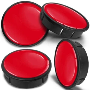4 x Nabendeckel 60mm Radkappen Felgenabdeckung Nabenkappen Felgendeckel Rot - Bild 1 von 6