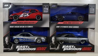NEW 2023 Jada F&F Legacy Series  MUSTANG, ROAD RUNNER , R34 & LANCER EVO LOT 2 - Image 1 of 2