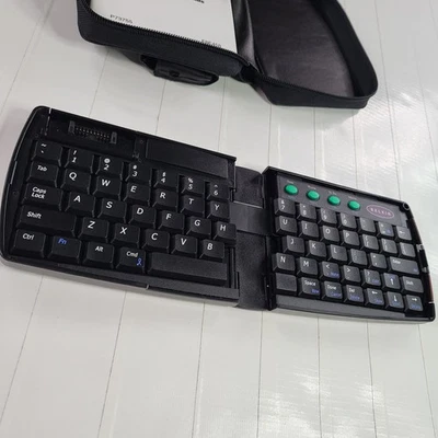 Retro Belkin Wireless Foldable Keyboard f8e464 Pda Ir Infrared Palm Os With Case - Image 1 of 4