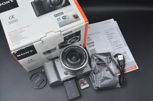Sony Alpha A5000 20.1MP Digital Camera Silver Kit w/ 16-50mm Lens Free Ship #C17 - Picture 1 of 16