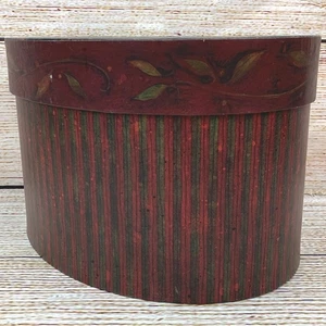 Bob's Boxes R.A. Lang Card Company Oval Decorative Hat Storage Box Sunflower - Picture 1 of 11