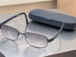 Vintage sK Matte Black Eyeglass Frames 0566 56-18 Nickel-Free w/ Hard Case - Picture 1 of 5