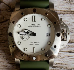 2025 UNWORN Panerai Submersible QuarantaQuattro Bianco Watch PAM01595 - Picture 1 of 8