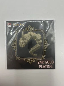 Pokémon 24K Gold Plated Metal Sticker - Onix - Picture 1 of 4
