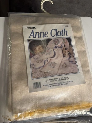 NEW 1990s Leisure Arts Anne Cloth 11630 18 Ct Makes 1 Standard or 2 Baby Afghans - Image 1 of 4