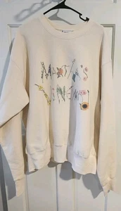 VINTAGE 90S MARTHA'S VINEYARD LEE CREWNECK SWEATSHIRT WOMENS XL FLORAL RARE USA - Picture 1 of 12