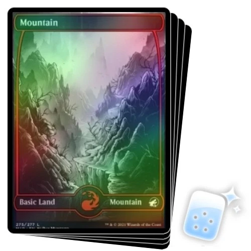FOIL MOUNTAIN (275) (FULL ART) X4 Innistrad: Midnight Hunt MID Magic MTG CARD - Image 1 of 1