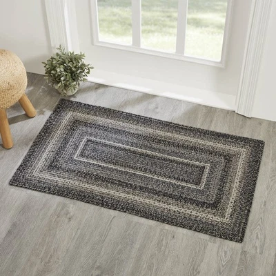 Farmhouse 27"x48" Accent Rug Black Sawyer Mill Textured Floor Decor VHC Brands - Image 1 of 4