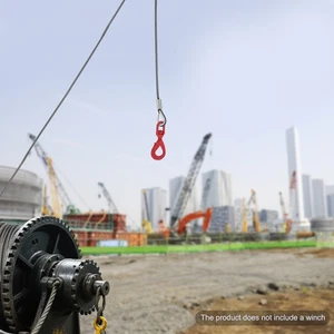 Wire Rope Winch Cable,Carbon Steel 1/2"x75ft Winch Cable with Self Locking Hook - Picture 1 of 16