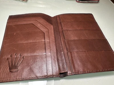 AUTÉNTICO TARJETERO CARTERA CUERO MONTRES ROLEX S.A. VINTAGE 55 05 Foto 1 de 4