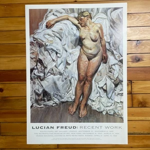 Vintage LUCIAN FREUD Recent Work 93-94 exhibition poster "Standing by the Rags" - Picture 1 of 9