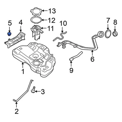For Nissan Altima 2002-2006 Nissan 175748J000 Fuel Tank Shield Clip - Imagem 1 de 4