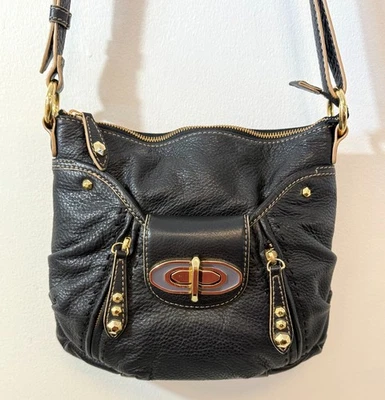 Bolso bandolera de cuero negro Or By Oryany para mujer Foto 1 de 4