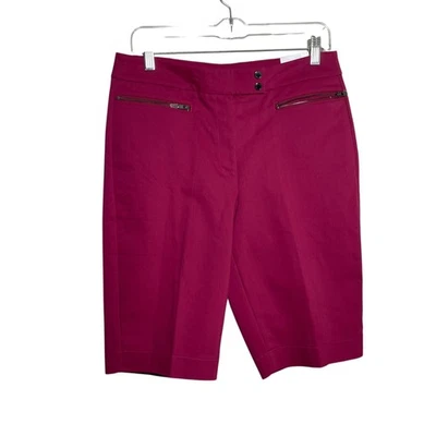Pantalones Cortos Casa Blanca Mercado Negro Para Mujer 8 Bermudas 12" Rosa Informales Nuevos con Etiquetas Foto 1 de 4
