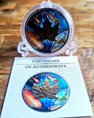 1oz Silber Maple Leaf Meteoriten Edition 2023 Canada, Auflage 100 Stück  - Bild 1 von 2