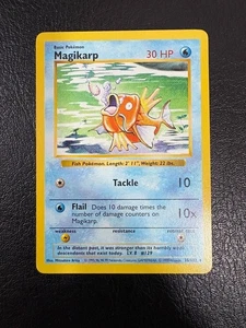 Pokemon WOTC 1999 Base Set Shadowless Magikarp Rare Vintage Pokemon Card NM - Picture 1 of 2