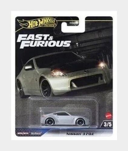 Hot Wheels Fast & Furious Nissan 370Z Vehicle Toy Silver for Ages 3 and Up JBL91