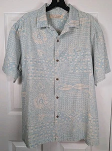 Island Republic 100% Silk Shirt Size Large Hawaiian Camp Beach Vibes - Picture 1 of 6