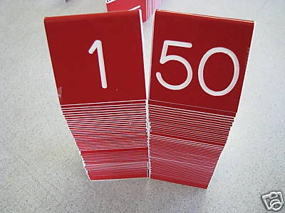 JAK ENTERPRISES Tent Style Engraved Table Numbers 1-99