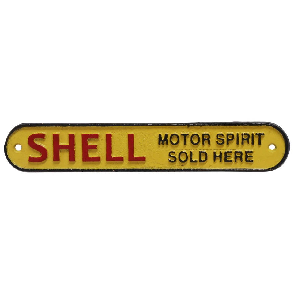 Shell Oil Motor Spirit Garage 48cm Cast Iron Metal Sign Transport Garage Gift - Image 1 of 4
