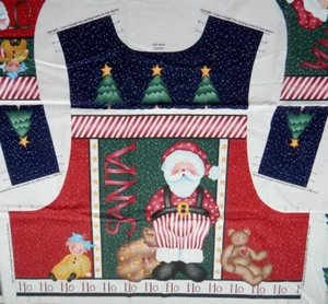VTG Daisy Kingdom Cut & Sew Fabric Panel "NOEL SANTA VEST" Christmas Holiday - Picture 1 of 7