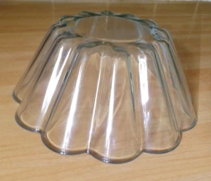 Pyrex Trifle Bowl Fluted Scallop Clear Glass Jelly Brioche France Vintage 23cm - Picture 1 of 7