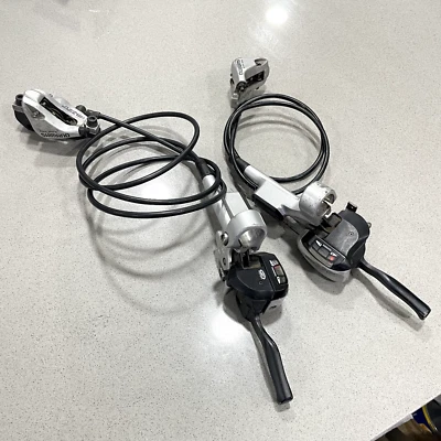 Vintage Shimano Deore XT Shifter Disc Brake Caliper ST-M765 Set Shift Lever 3x9s - Image 1 of 4