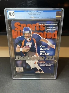 CGC 9.0 Newsstand Edition Sports Illustrated-John Elway-November 30 1998 - Picture 1 of 1