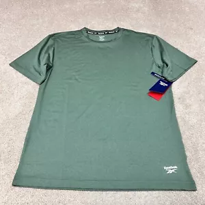 Camiseta de manga corta Reebok Vector Sonic Bolt verde pato jaspeado para hombre mediana nueva con etiquetas - Imagen 1 de 12