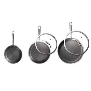 T-fal HybridMesh 5-Piece Tri-Ply Stainless Steel Fry Pan Set - Picture 1 of 6
