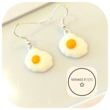 Egg  Earrings Handmade🍳🥚 novelty earrings 🤩