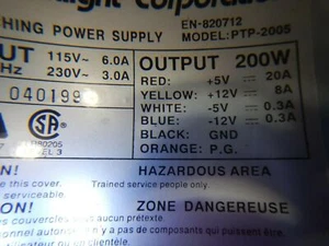 EN-820712 ENLIGHT CORPORATION / NOVATEK 200 WATT POWER SUPPLY AT STYLE - Picture 1 of 4