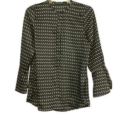 Blusa Zara Colección Básica Para Mujer Talla XS Manga Larga Campana 3 Botones Ocultos Foto 1 de 4