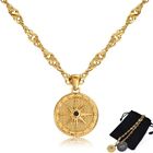 NEW NY̌X Men's 18K Gold Plated Unique Compass Pendant 16+2" Necklace $40