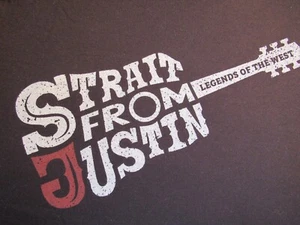 Strait from Justin T-Shirt schwarz Größe Large SS George Guitar C&W Music TOP - Bild 1 von 3