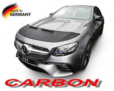 CARBON LOOK CAR HOOD BRA fits MB Mercedes-Benz E63 AMG since 2016 NOSE END MASK - Image 1 of 4
