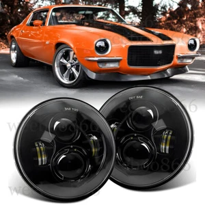 Par de faros LED redondos de 7 pulgadas haz alto/bajo para Chevy 67-1981 Camaro 75-1980 C10 - Imagen 1 de 12