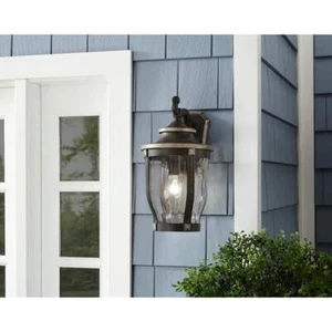 Home Decorators Collection Wall Lantern Sconce 18.5"x10" 1-Light Outdoor Bronze - Picture 1 of 4