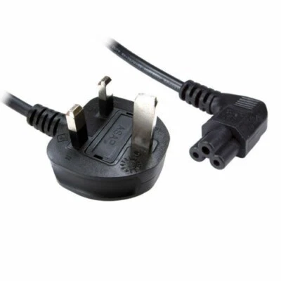 New! Right Angle C5 Power Cloverleaf Cable for LG TV 60LN5400 UK Lead -2m - Image 1 of 3