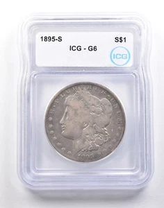1895-S Morgan Silver Dollar G6 ICG *2204 - Picture 1 of 3